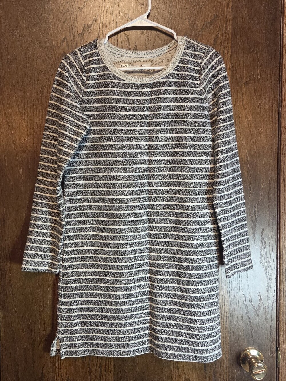 Lou & Grey Striped Long Sleeve Knit Sweater Dress